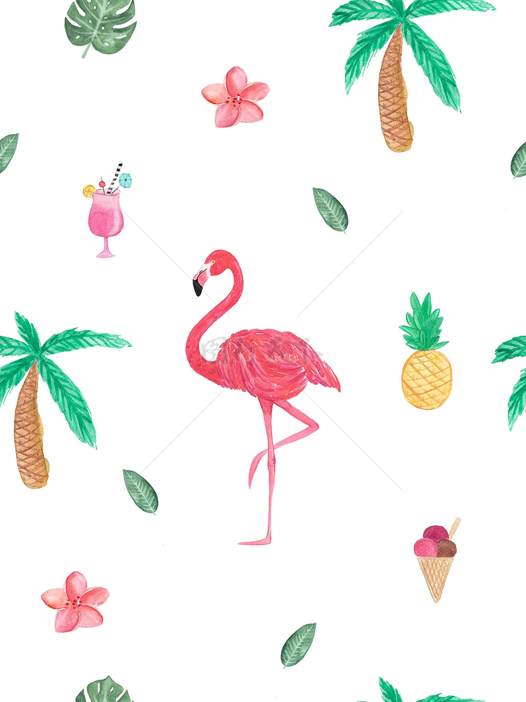 热带果汁装饰画背景