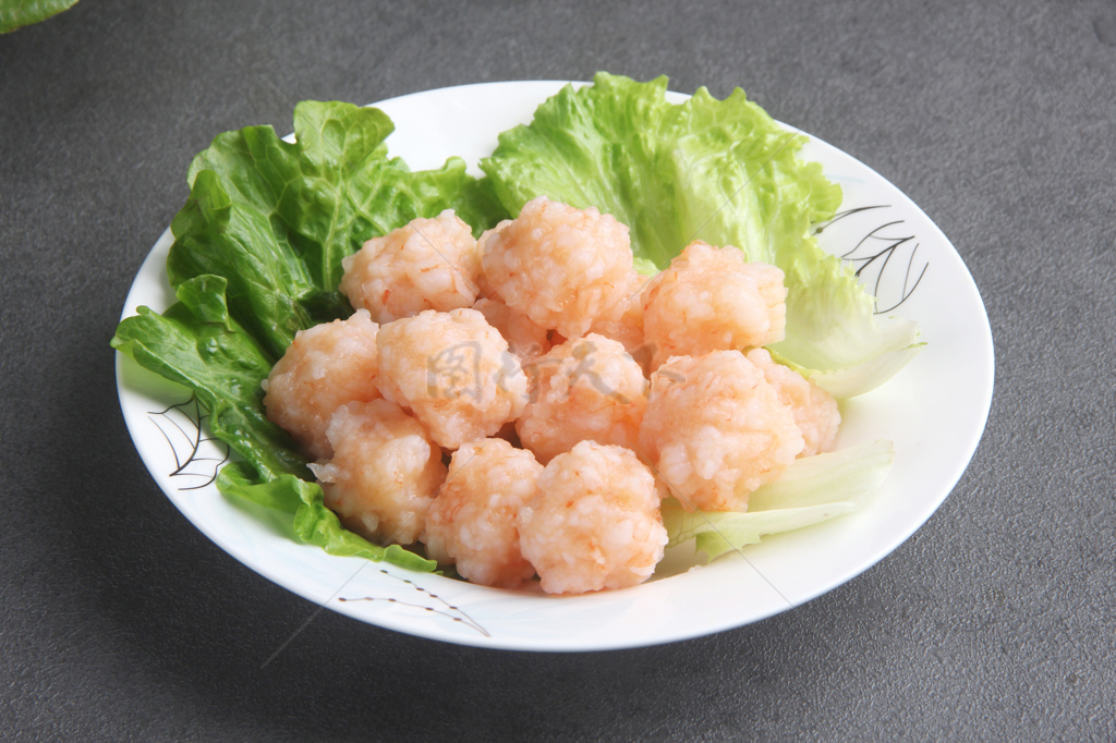 手工虾滑火锅食材美食图片